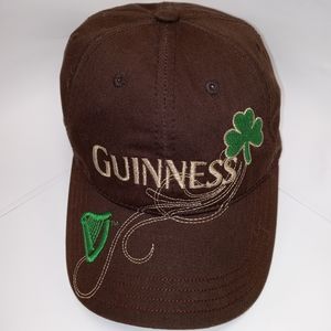 Guinness Beer Brown Baseball Hat with clover and harp
